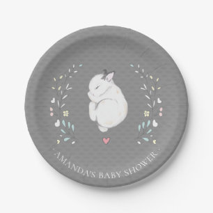 Sleepy Bunny Baby Dusche 7" Platten Pappteller