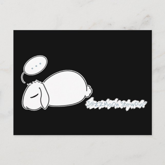 Sleepy Bunny Stewie Postcard Postkarte (Vorderseite)