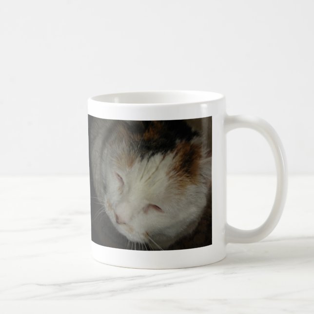Sleepy Calico Cat Kaffeetasse (Rechts)