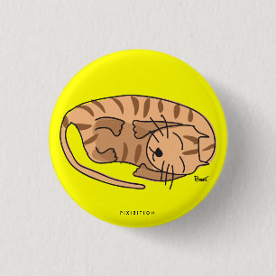 Sleepy Cat Button