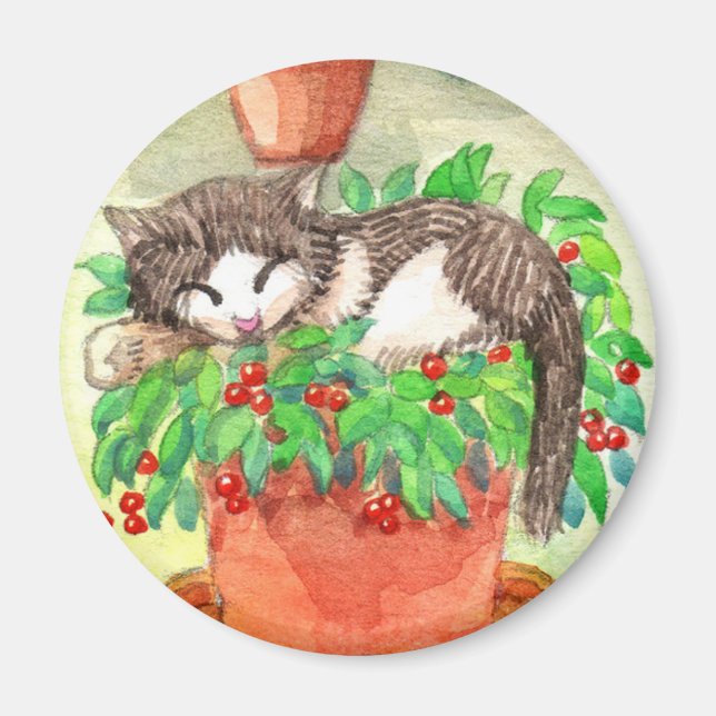 Sleepy Cat Magnet (Vorne)