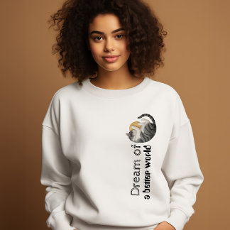 Sleepy Cat Sweatshirt personalisiertes Geschenk fü