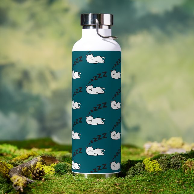 Sleepy cat trinkflasche (Außenbereich (gedreht))