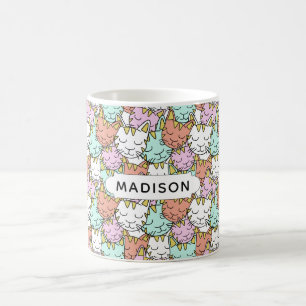 Sleepy Cats Motif nom personnalisé tasses