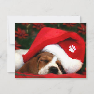 Sleepy Christmas Puppy Feiertagskarte