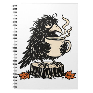 Sleepy Crow Coffee Break Notizbuch Notizblock