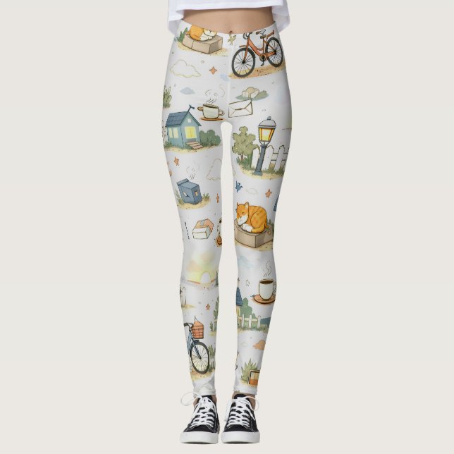 Sleepy Dawn Town Leggings (Vorderseite)