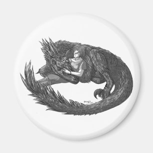 Sleepy Dinosaur Magnet