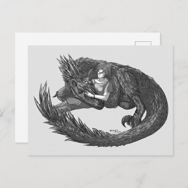 Sleepy Dinosaur Postkarte (Vorne/Hinten)