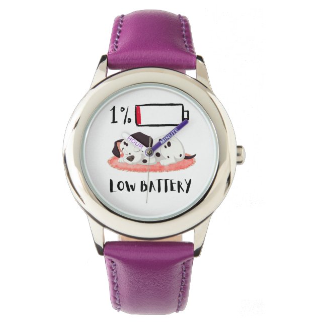 Sleepy Dog Design Armbanduhr (Vorderseite)
