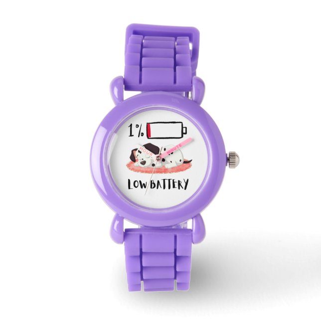 Sleepy Dog Design Armbanduhr (Vorderseite)