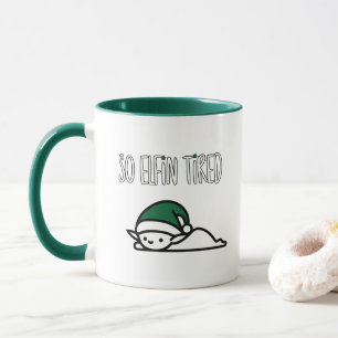 Sleepy Elf Weihnachten - für Weihnachtsmann Tasse