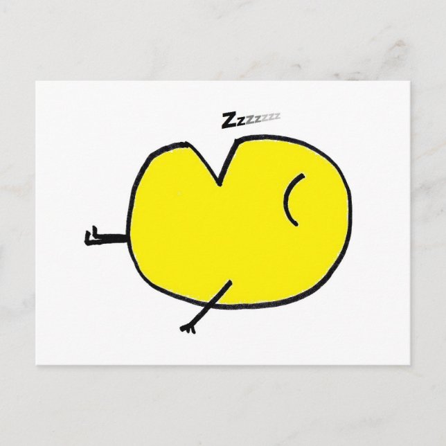Sleepy Emoji Postkarte (Vorderseite)