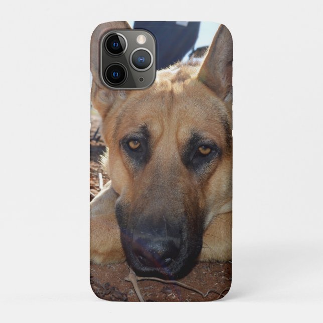 Sleepy Entilation: Young Alsatian Shepherd Dog, Case-Mate iPhone Hülle (Rückseite)