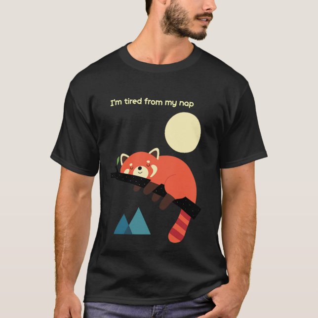 Sleepy Fox - Niedliches Nickerchen Time Design T-Shirt (Vorderseite)