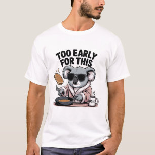 Sleepy Funny Koala Cartoon T-Shirt