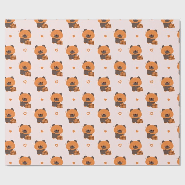 Sleepy German Shepherd Wrapping Paper Geschenkpapier (Flach)