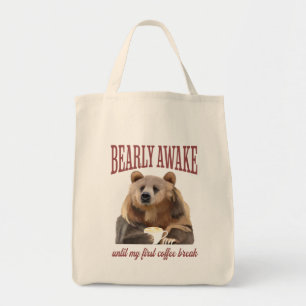 Sleepy Grizzly Bear Coffee Lovers Pub Tragetasche