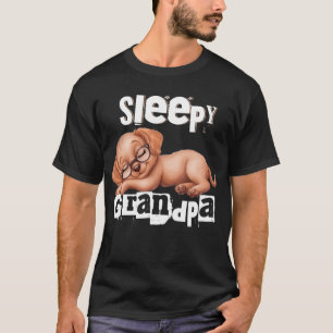 Sleepy Großpa Labrador Großvater Labrador Hundelie T-Shirt