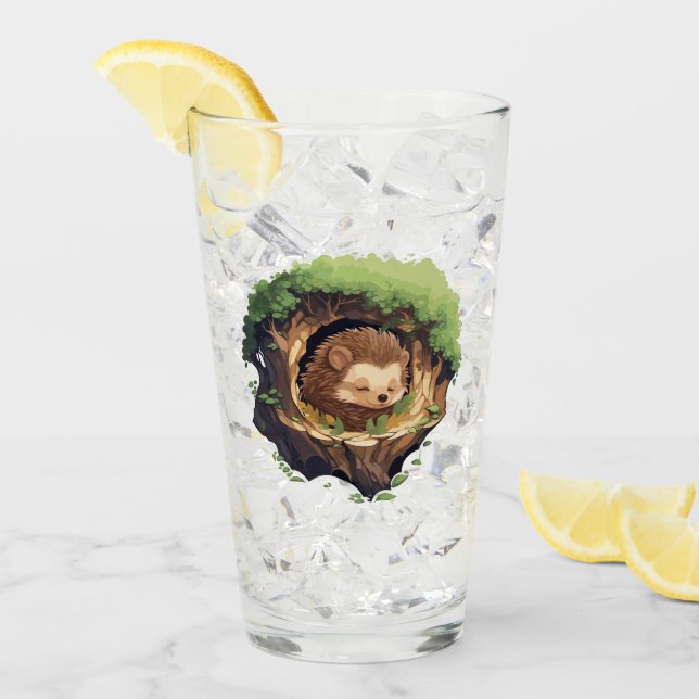 Sleepy hedgehog glas (Vorderseite Ice)