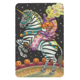 SLEEPY HOLLOW CIRCUS CLOWN RIWN UNICORN ZEBRA MAGNET