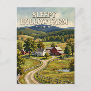 Sleepy Hollow Farm Pomfret Vermont Postkarte