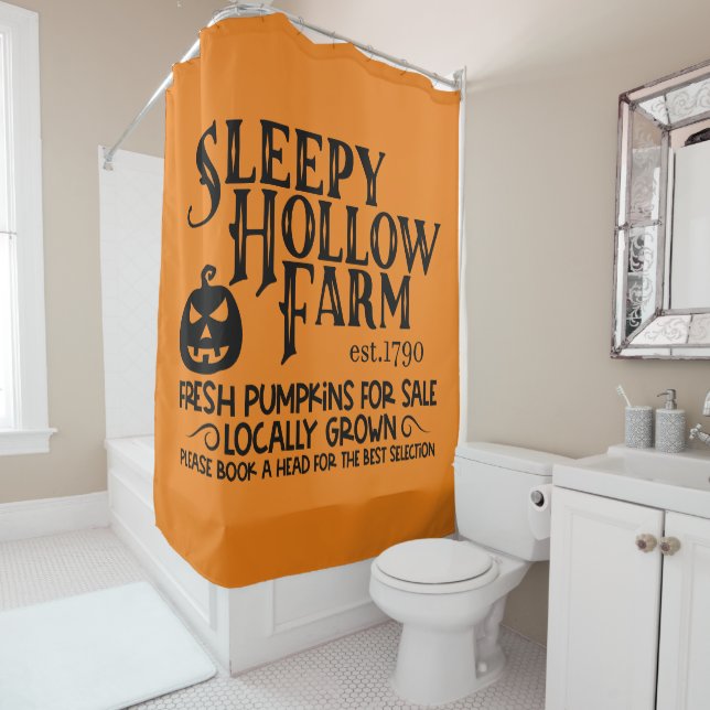 Sleepy Hollow Farms Frische Pumpkins Duschvorhang (Beispiel)