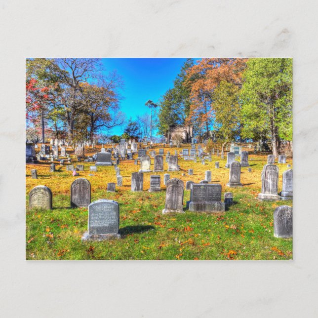 Sleepy Hollow Friedhof Postkarte (Vorderseite)