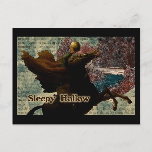 Sleepy Hollow Headless Horseman Holducin Postkarte (Vorderseite)