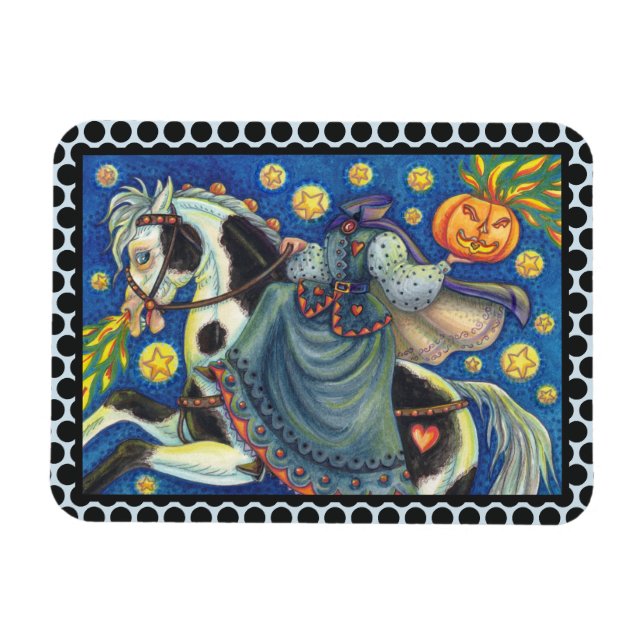 SLEEPY HOLLOW HEADLESS HORSEWOMAN HALLOWEEN MAGNET (Horizontal)