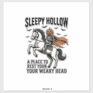 Sleepy Hollow Kopf-loser Reiter Vintage Halloween Aufkleber