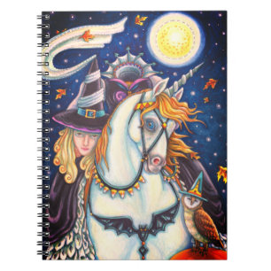 SLEEPY HOLLOW, KOPFLOSE GOTHIC HEXE, EINHORN, EULE NOTIZBLOCK