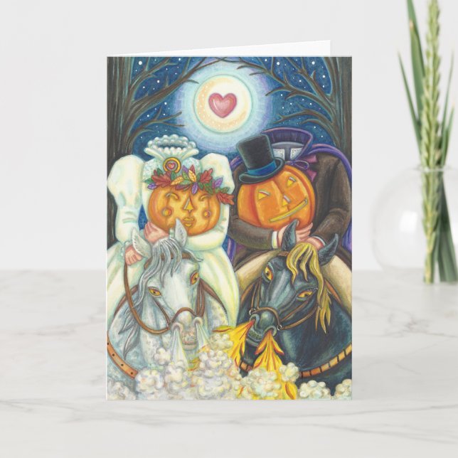 SLEEPY HOLLOW WEDD HALLOWEEN GREETING CARD Blnk Karte (Vorderseite)