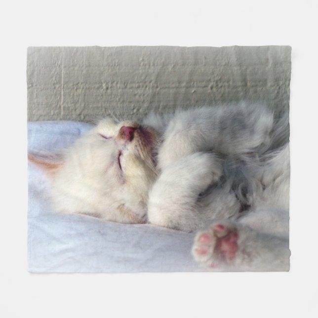 Sleepy Kitten Fleecedecke (Vorderseite (Horizontal))