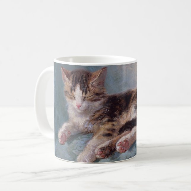 Sleepy Kitten von Henriette Ronner-Knip Kaffeetasse (Vorderseite Links)