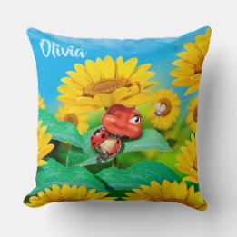 Sleepy Ladybug & Sonnenblumen, Gewürzkissen Kissen