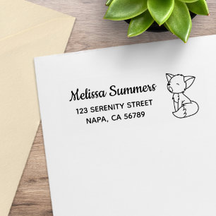 Sleepy Little Fox Adresse 2 Gummistempel