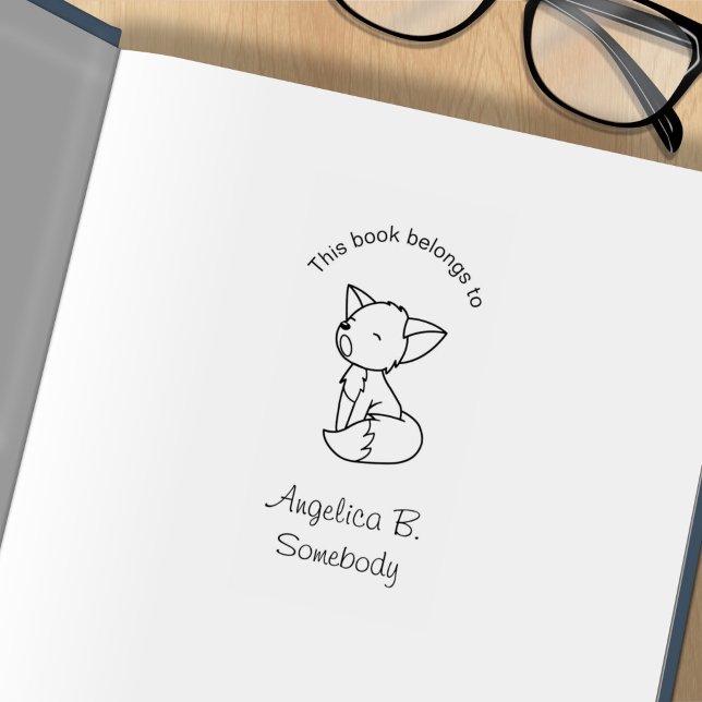 Sleepy Little Fox Buchzeichen Gummistempel (Von Creator hochgeladen)