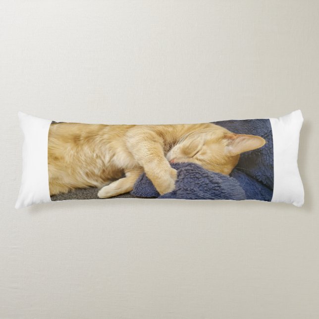Sleepy Orange Cat Body Pillow Seitenschläferkissen (Vorderseite)