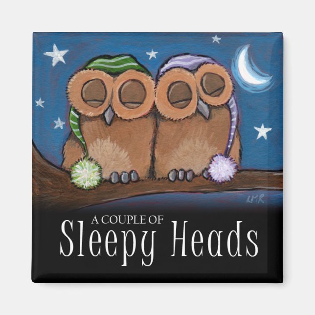 Sleepy Owls Magnet (Vorne)