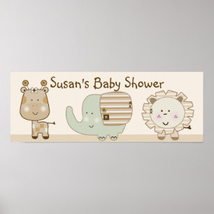 Sleepy Safari Jungle Animals Poster/Banner Poster