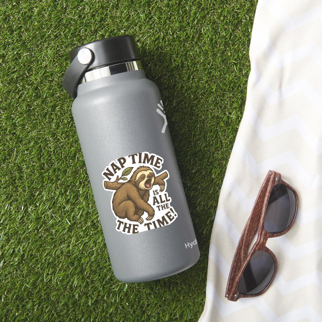 Sleepy Sloth Funny Aufkleber (HydroFlask Insitu)