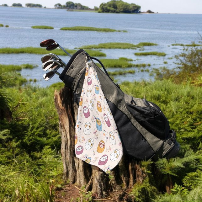 Sleepy Sloth Golfhandtuch (Golf Towel)