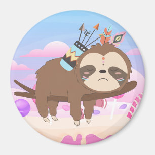 Sleepy Sloth Magnet