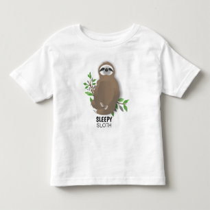 Sleepy Sloth Sitzen mit überfüllten Banden Napping Kleinkind T-shirt