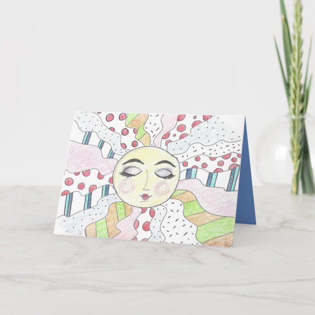 Sleepy Sun - Faltkarte Dankeskarte (Vorderseite)