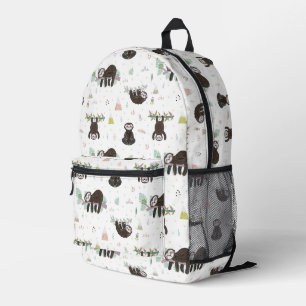 Sleepy Sweet Sloth Pattern Bedruckter Rucksack