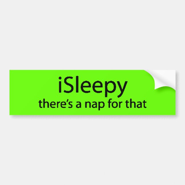 Sleepy theres Nickerchen für diese lustige Schlafl Autoaufkleber (Vorne)