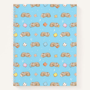 Sleepy Time Sloth Pattern Notizbuch