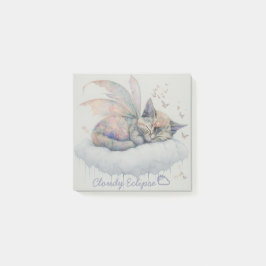 Sleepy Tortie Fairy Post-it Klebezettel
